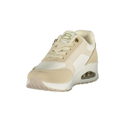 Laura Biagiotti Beige Polyurethane Women Sneaker