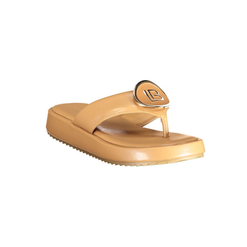 Laura Biagiotti Beige Polyurethane Women's Sandal