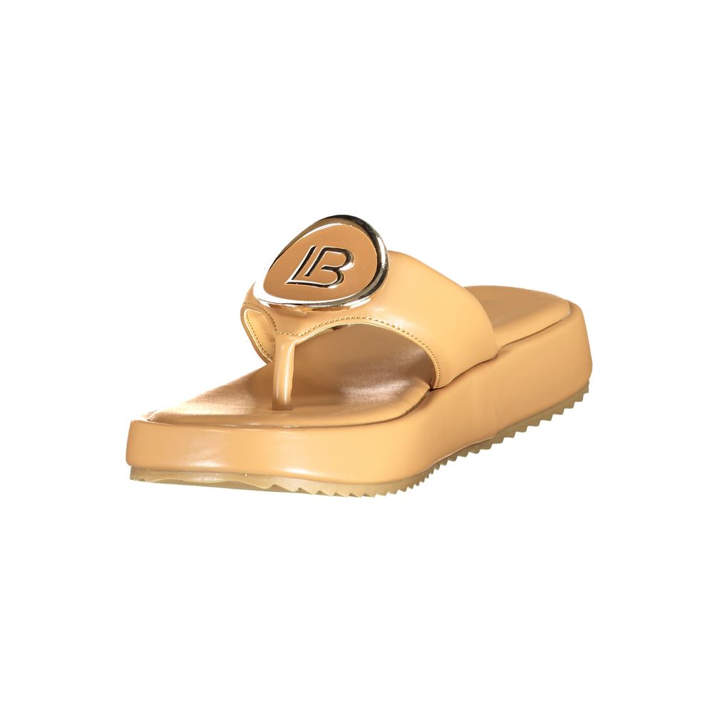 Laura Biagiotti Beige Polyurethane Women's Sandal