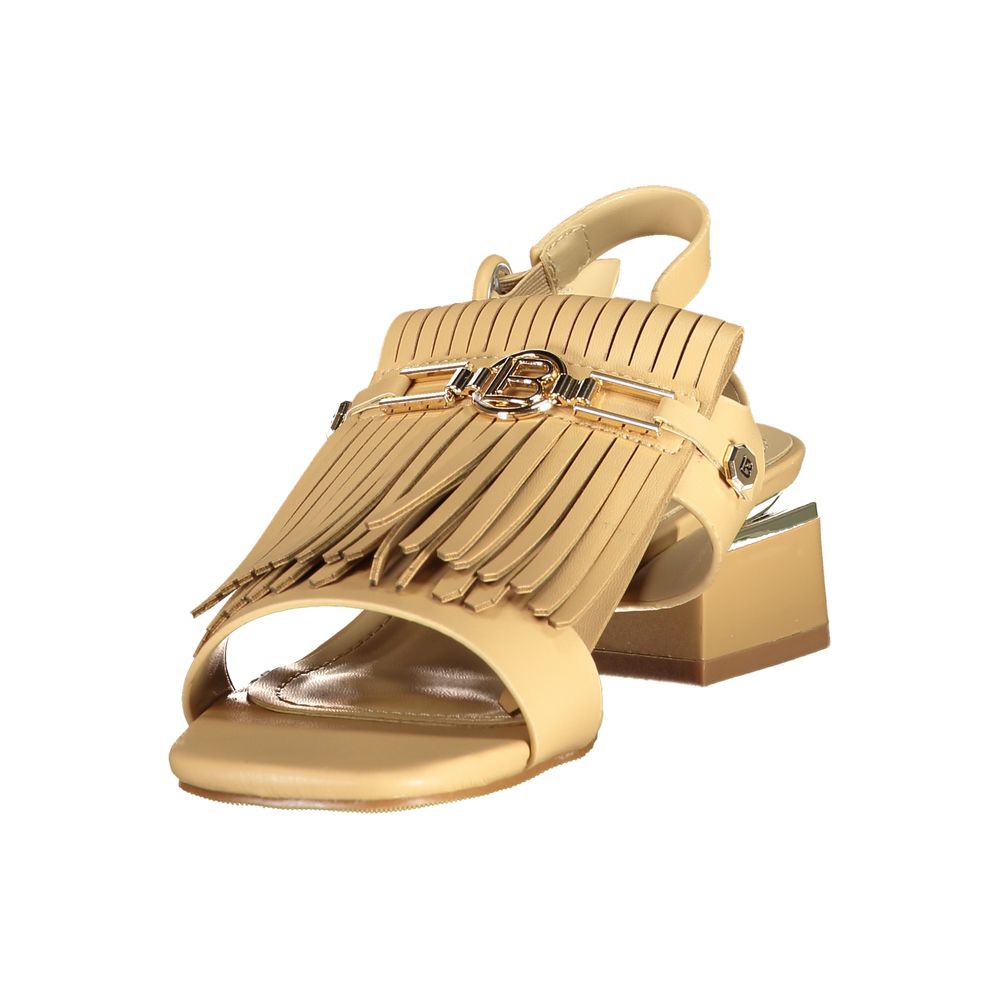 Laura Biagiotti Beige Polyurethane Women's Sandal