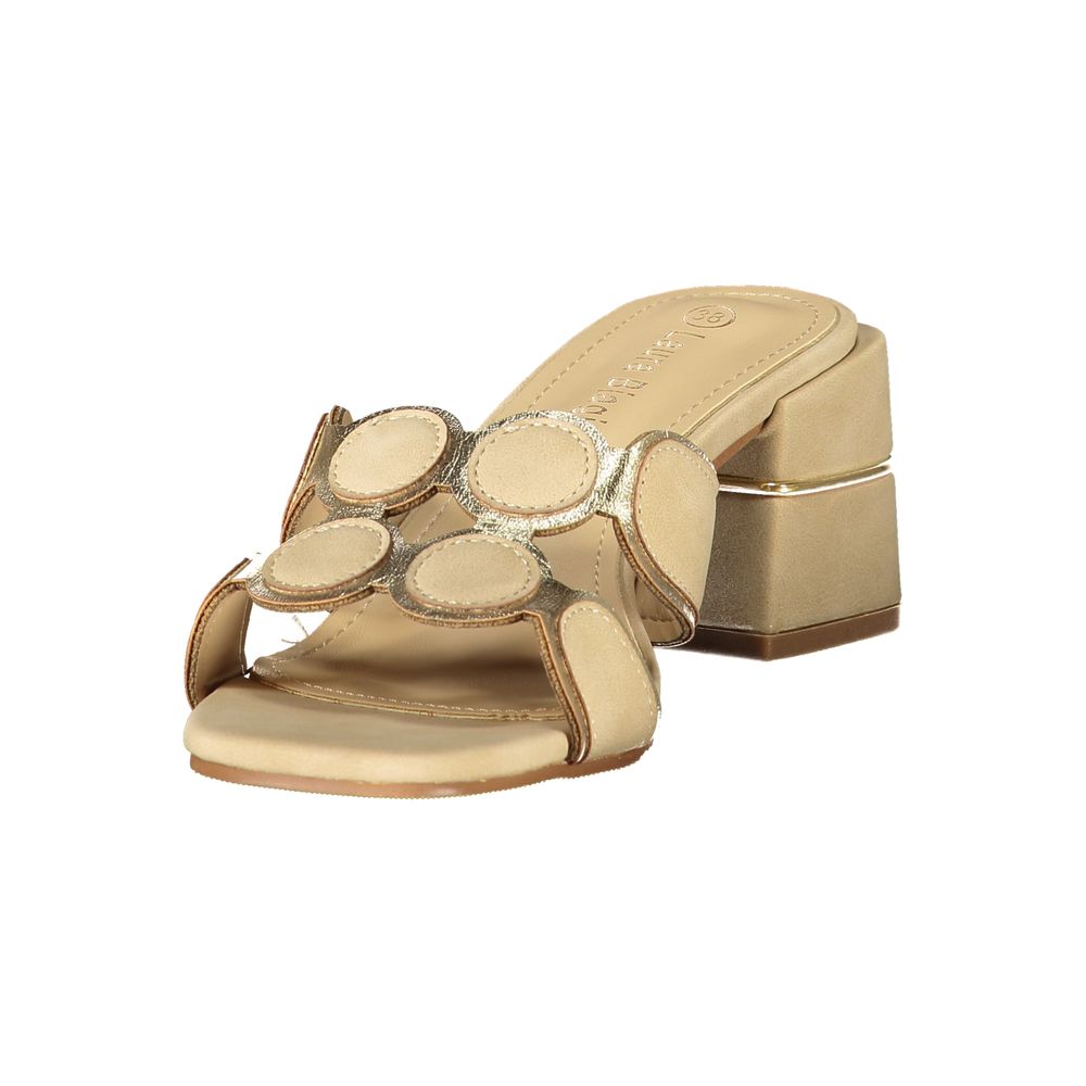 Laura Biagiotti Beige Polyurethane Women's Sandal