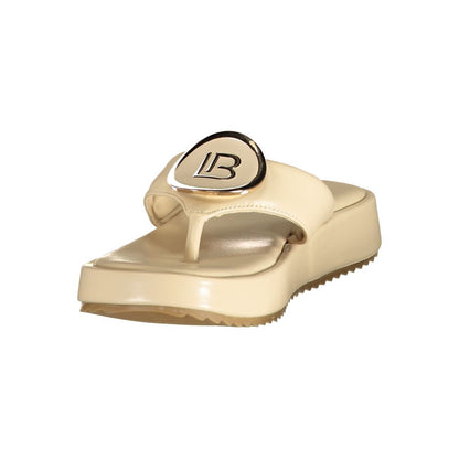 Laura Biagiotti Beige Polyurethane Women's Sandal