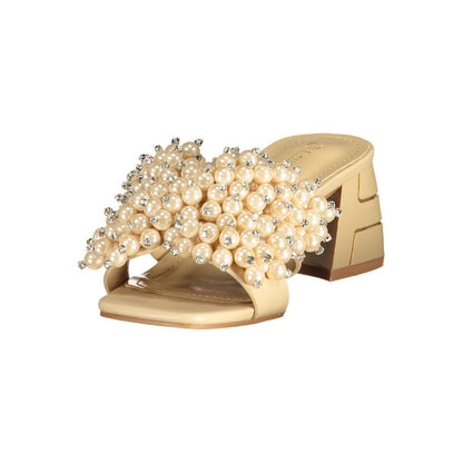 Laura Biagiotti Beige Polyurethane Women's Sandal