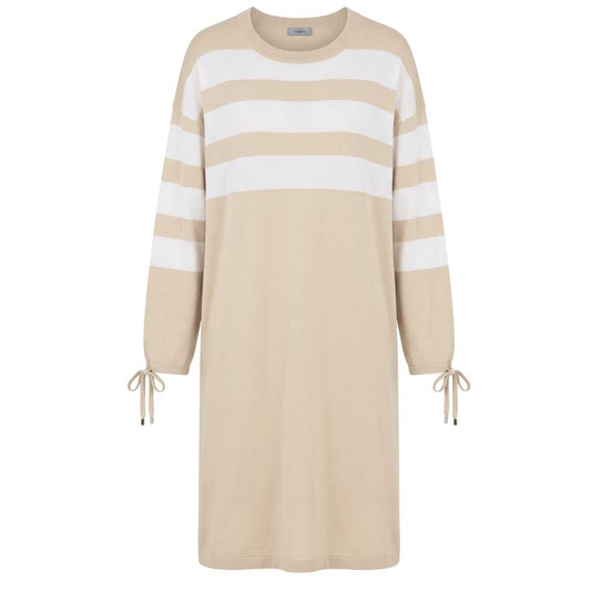 Malo Beige Cotton Women Dress