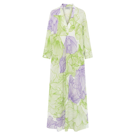 Malo Green Cotton Women Dress