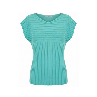 Malo Light Blue Cotton Women Sweater