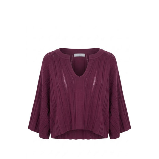 Malo Purple Cotton Women Sweater