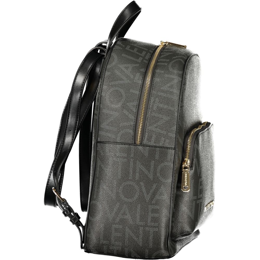 Mario Valentino Black Polyurethane Womens Backpack