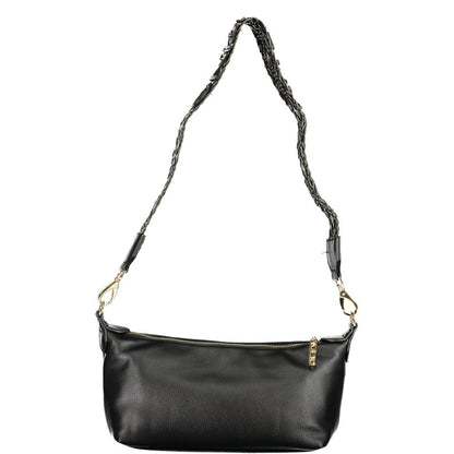 Mario Valentino Nero Polyurethane Women's Bag with Adjustable Shoulder Strap