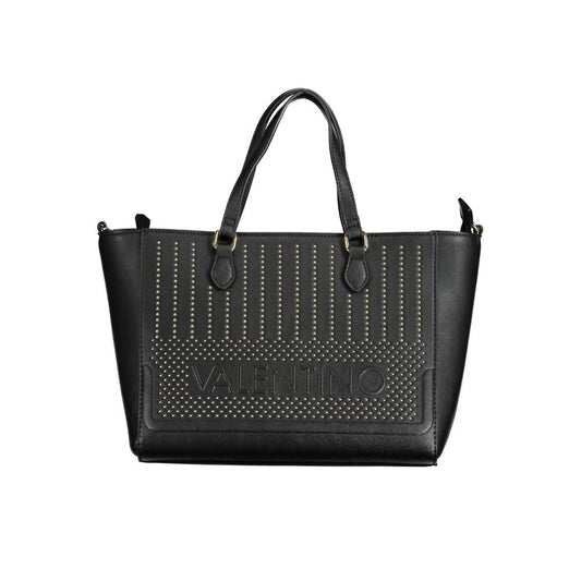 Mario Valentino Nero Polyurethane Women's Bag with Adjustable Shoulder Strap