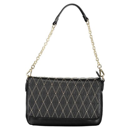 Mario Valentino Nero Polyurethane Womens Bag with Chain Shoulder Handle