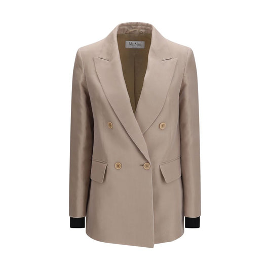 Max Mara Beige Silk Blazer