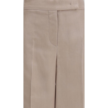 Max Mara Beige Silk Casual Pants