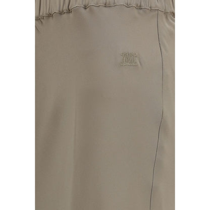 Max Mara Beige Silk Long Skirt