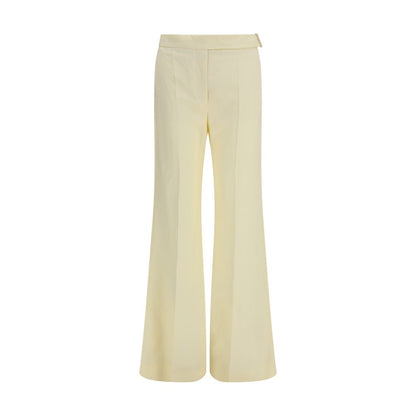 Max Mara Beige Viscose Flared Pants