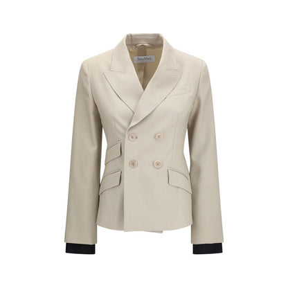 Max Mara Beige Wool Oves Aries Blazer