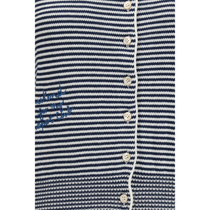 Max Mara Blue Cotton Cardigan