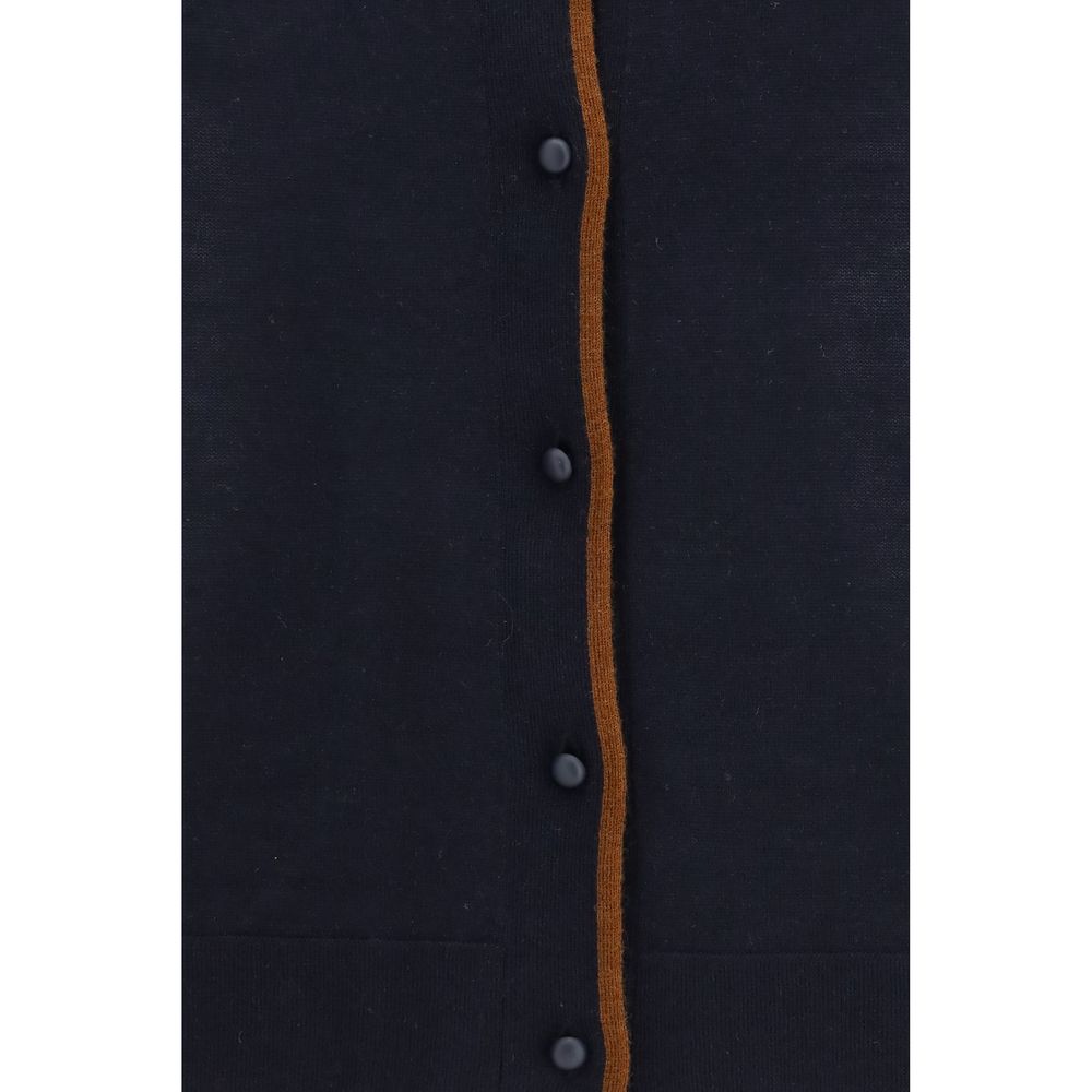 Max Mara Blue Silk Cardigan