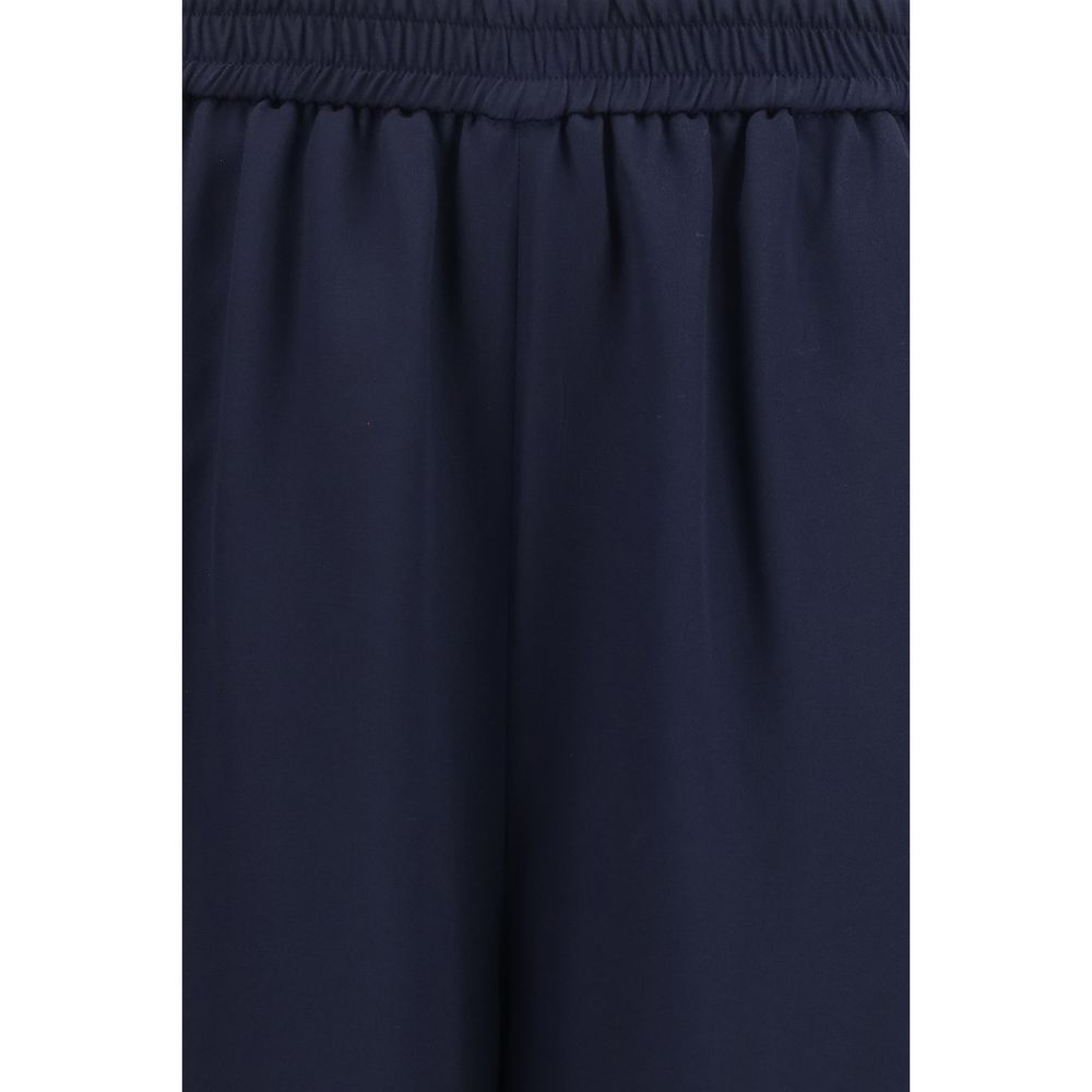 Max Mara Blue Silk Casual Pants