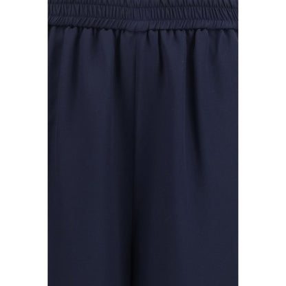 Max Mara Blue Silk Casual Pants