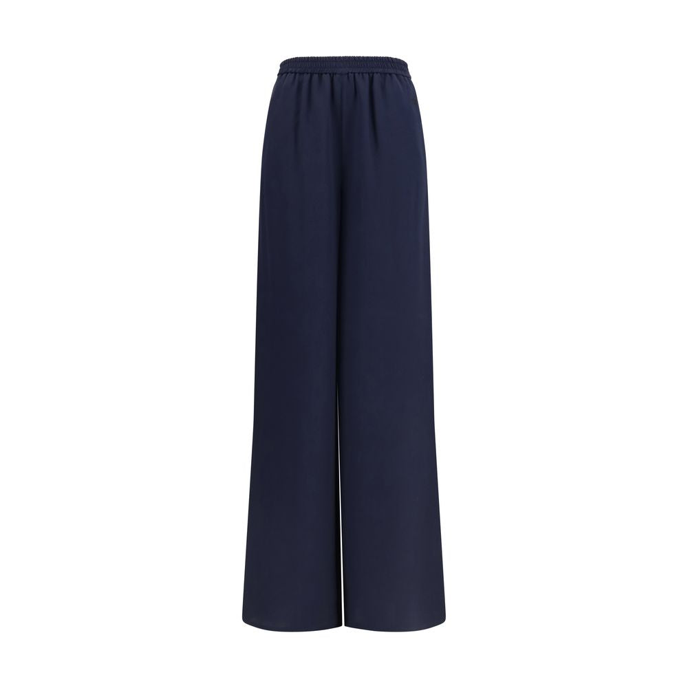 Max Mara Blue Silk Casual Pants