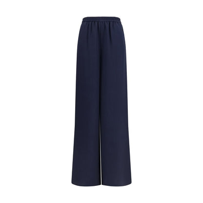 Max Mara Blue Silk Casual Pants