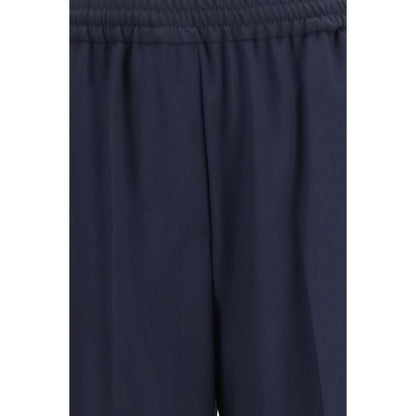 Max Mara Blue Wool Oves Aries Casual Pants