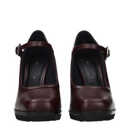 Max Mara Brown Leather High Heel Pumps