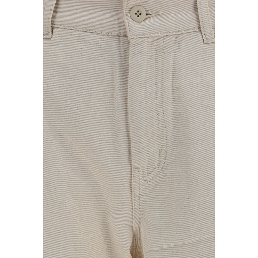Max Mara White Cotton Casual Pants