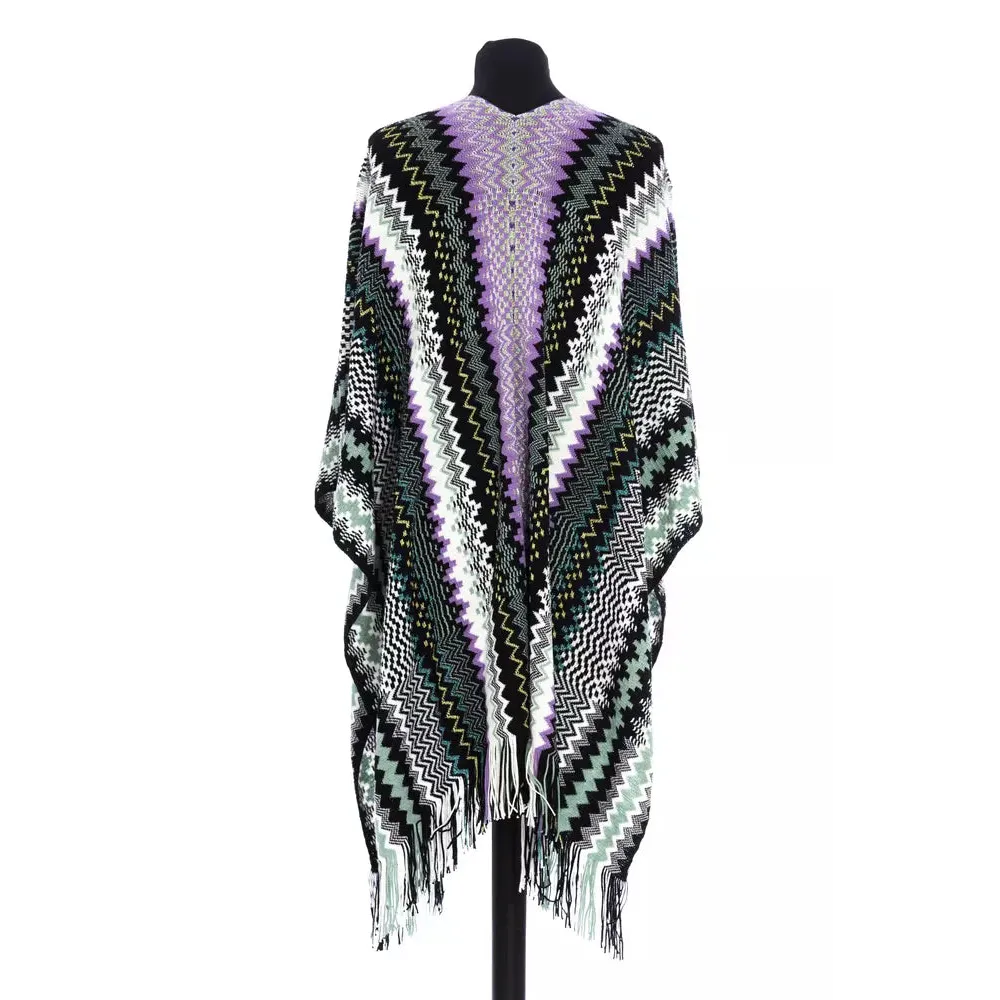 Missoni Multicolor Wool Women Poncho