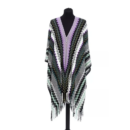 Missoni Multicolor Wool Women Poncho