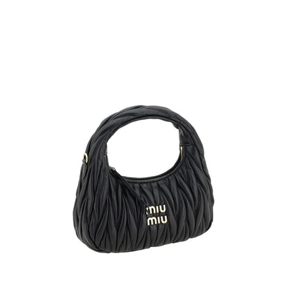 Miu Miu Black Calf Leather Bos Taurus Handbag