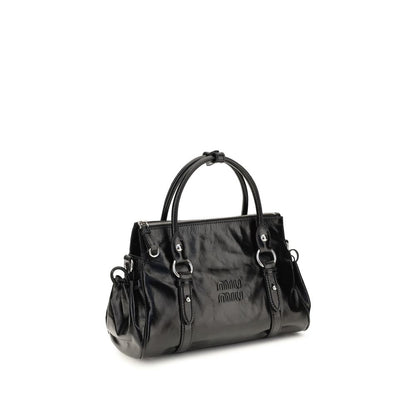 Miu Miu Black Calf Leather Bos Taurus Handbag