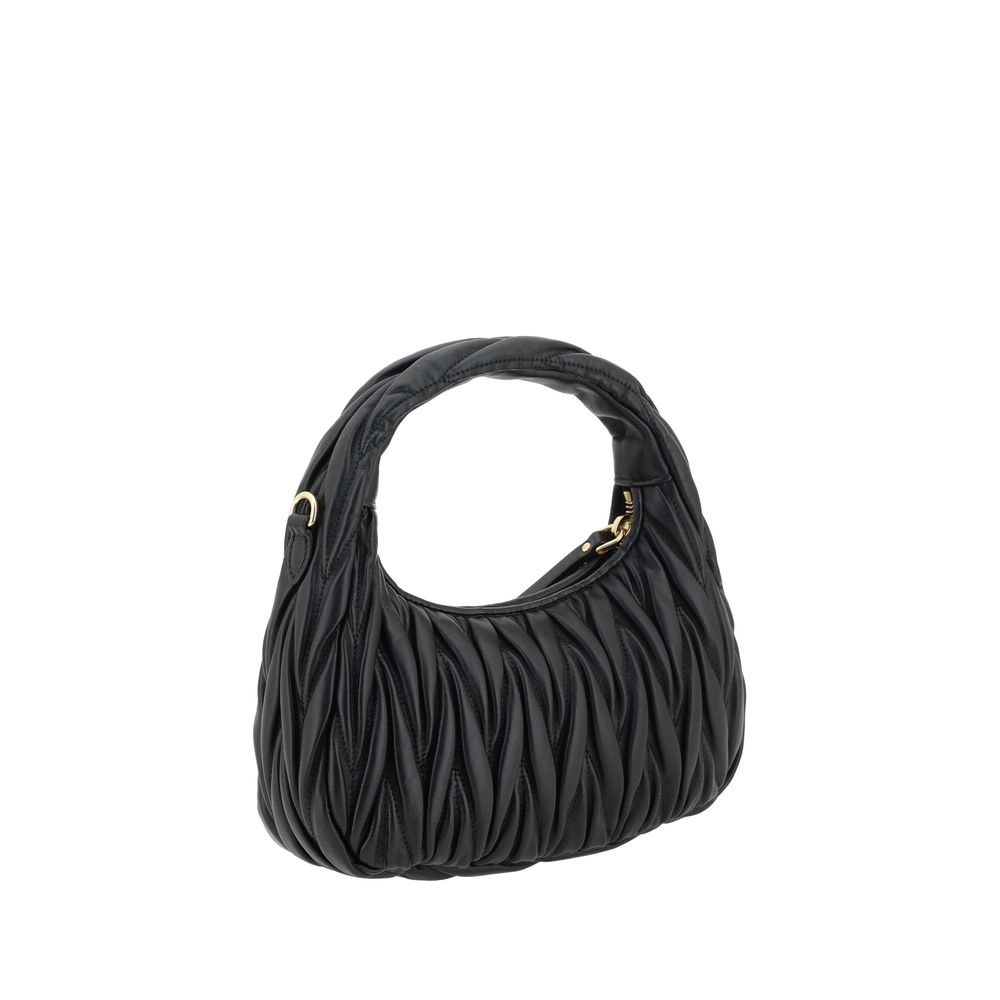 Miu Miu Black Calf Leather Bos Taurus Handbag