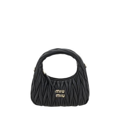 Miu Miu Black Calf Leather Bos Taurus Handbag