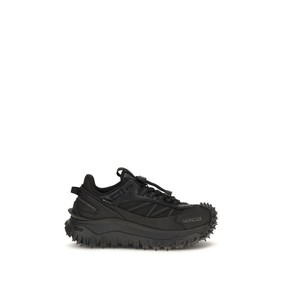 Moncler Black Calf Leather Bos Taurus Athletic Sneakers
