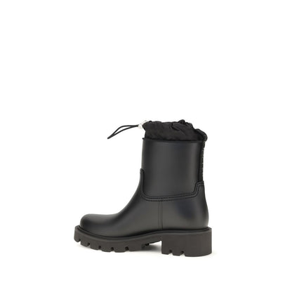 Moncler Black Pvc Rain Boots