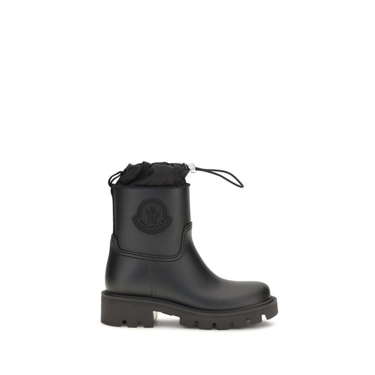 Moncler Black Pvc Rain Boots