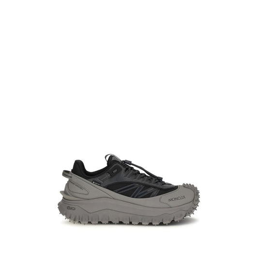 Moncler Gray Calf Leather Bos Taurus Athletic Sneakers