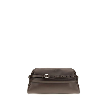Moschino Brown Goatskin Shoulder Bag