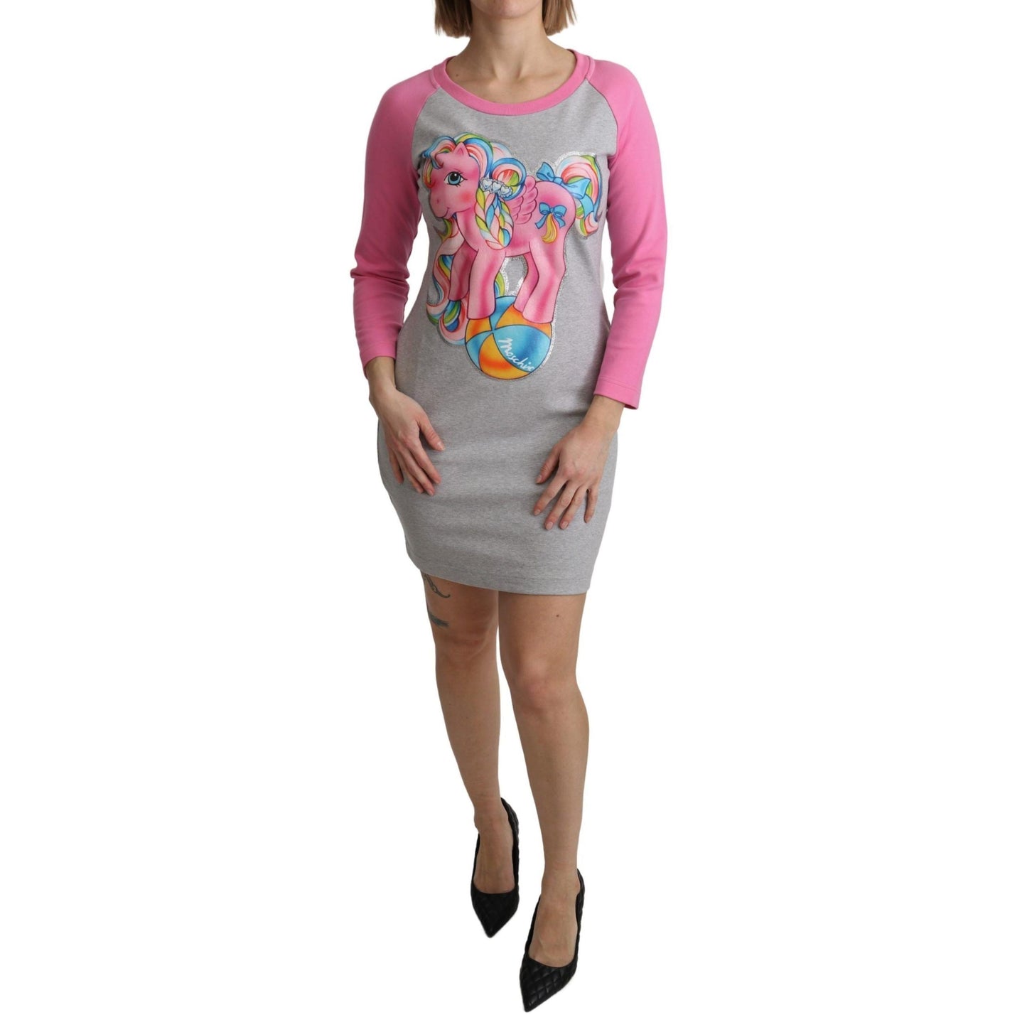 Moschino Gray My Little Pony Top Sweater Dress