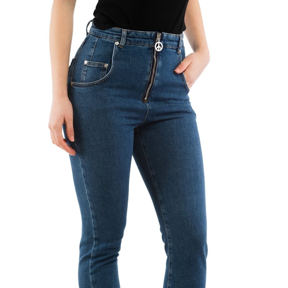 Moschino Multicolor Cotton High-Waisted Jeans