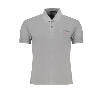 Napapijri Brown Cotton Men Polo Shirt