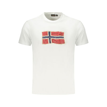 Napapijri White Cotton Men's T-Shirt