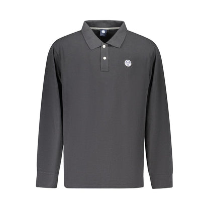 North Sails Black Cotton Men Polo Shirt