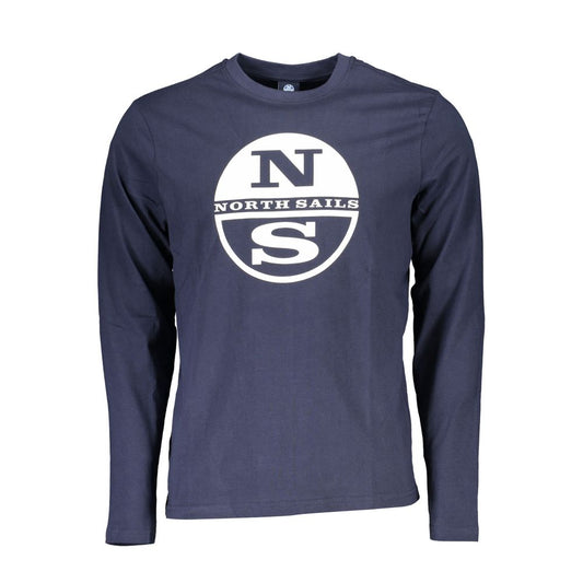 North Sails Blu Cotton Men T-Shirt