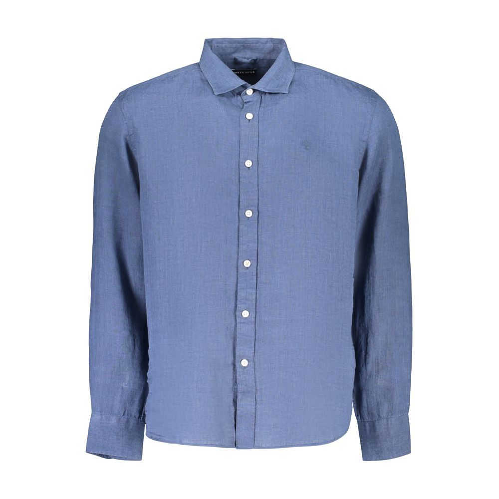 North Sails Blue Linen Men's Shirt