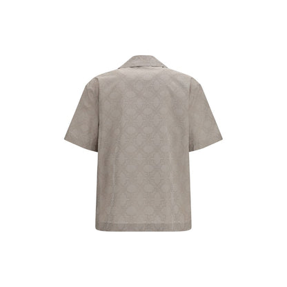Off-White Beige Cotton Pattern Shirt