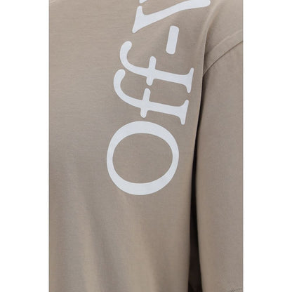 Off-White Beige Cotton T-Shirt