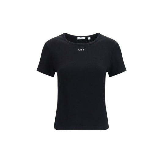 Off-White Black Cotton T-Shirt